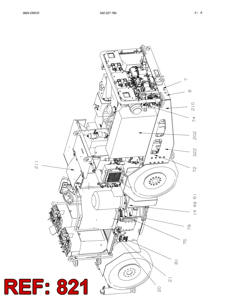 55039516 550 395 16 CAUTION BOARD SET - Sandvik Technical Drawing