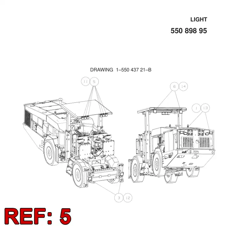 55039534 550 395 34 LIGHT - Sandvik Technical Drawing