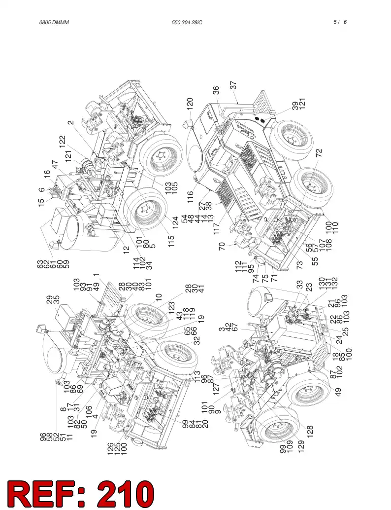 55039553 550 395 53 HYDRAULIC DIAGRAM - Sandvik Technical Drawing