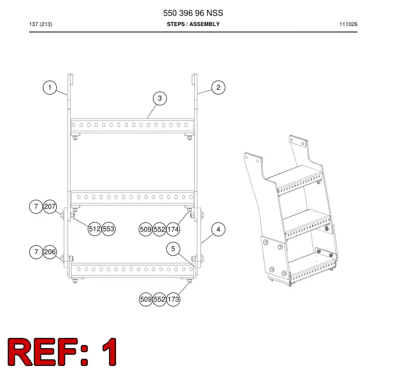 55039718 550 397 18 Plate - Sandvik Technical Drawing