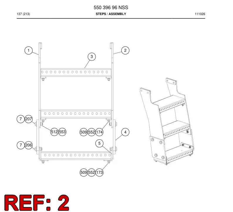 55039719 550 397 19 Plate - Sandvik Technical Drawing