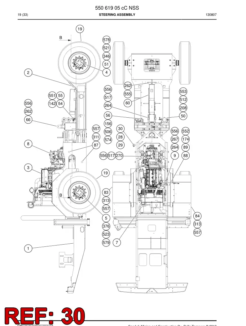 55039768a 550 397 68a Support, Transport - Sandvik Technical Drawing
