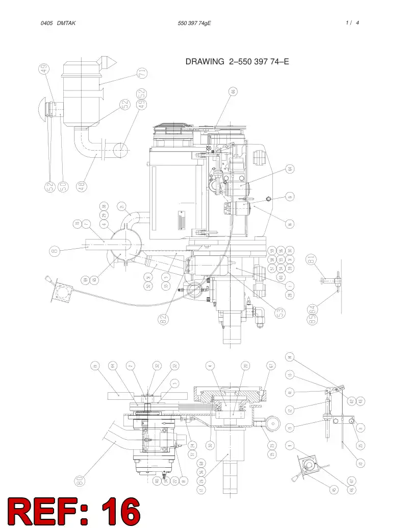 55039772 550 397 72 ENGINE - Sandvik Technical Drawing