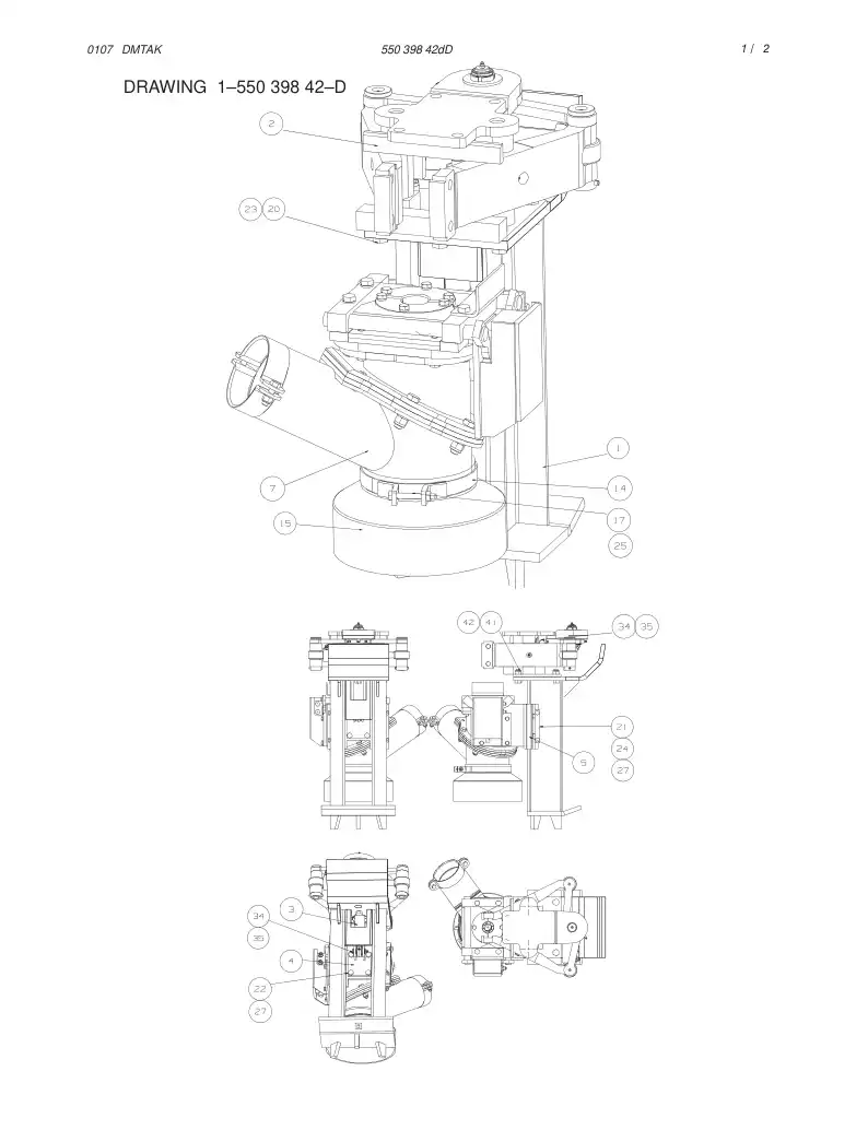 55039842dD 550 398 42dD  - Sandvik Technical Drawing