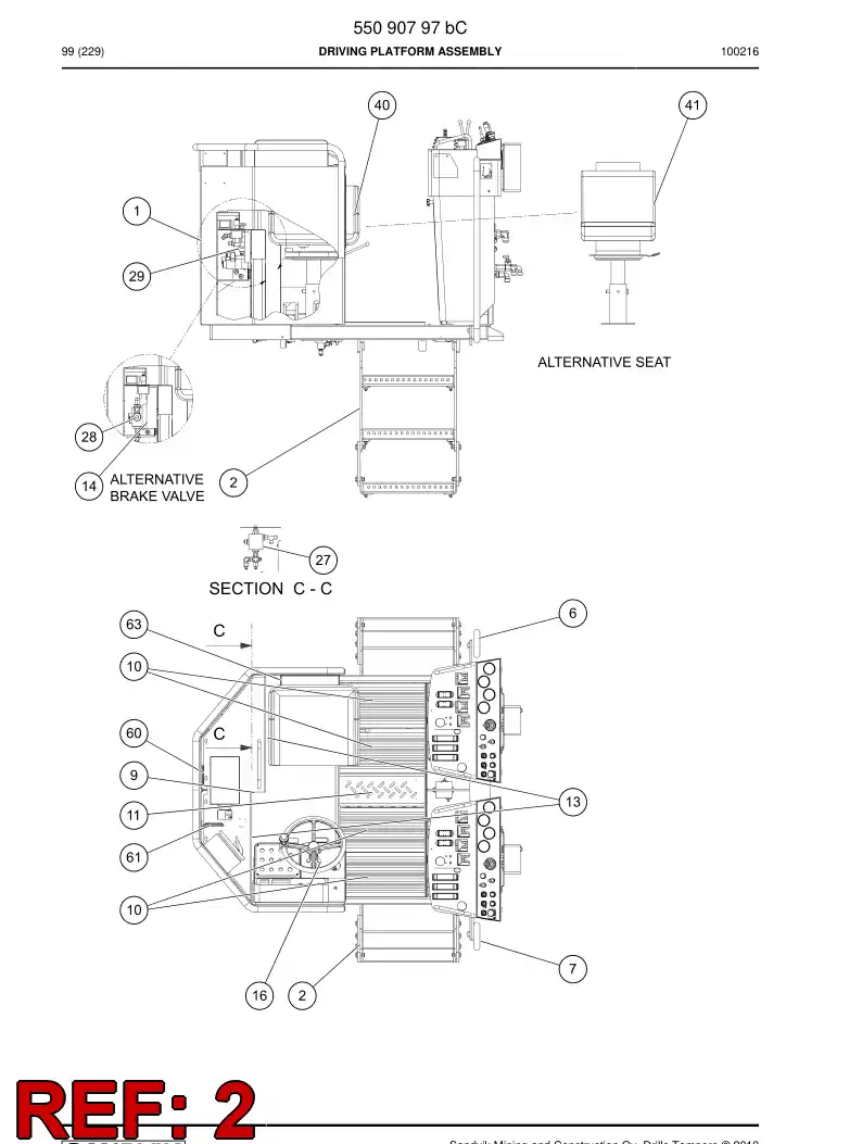 55039868a 550 398 68a Steel parts kit - Sandvik Technical Drawing