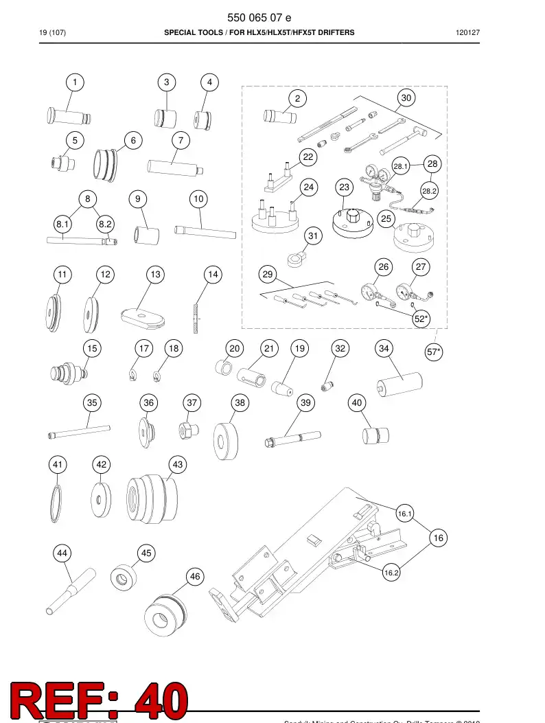 55039870b 550 398 70b Punch - Sandvik Technical Drawing