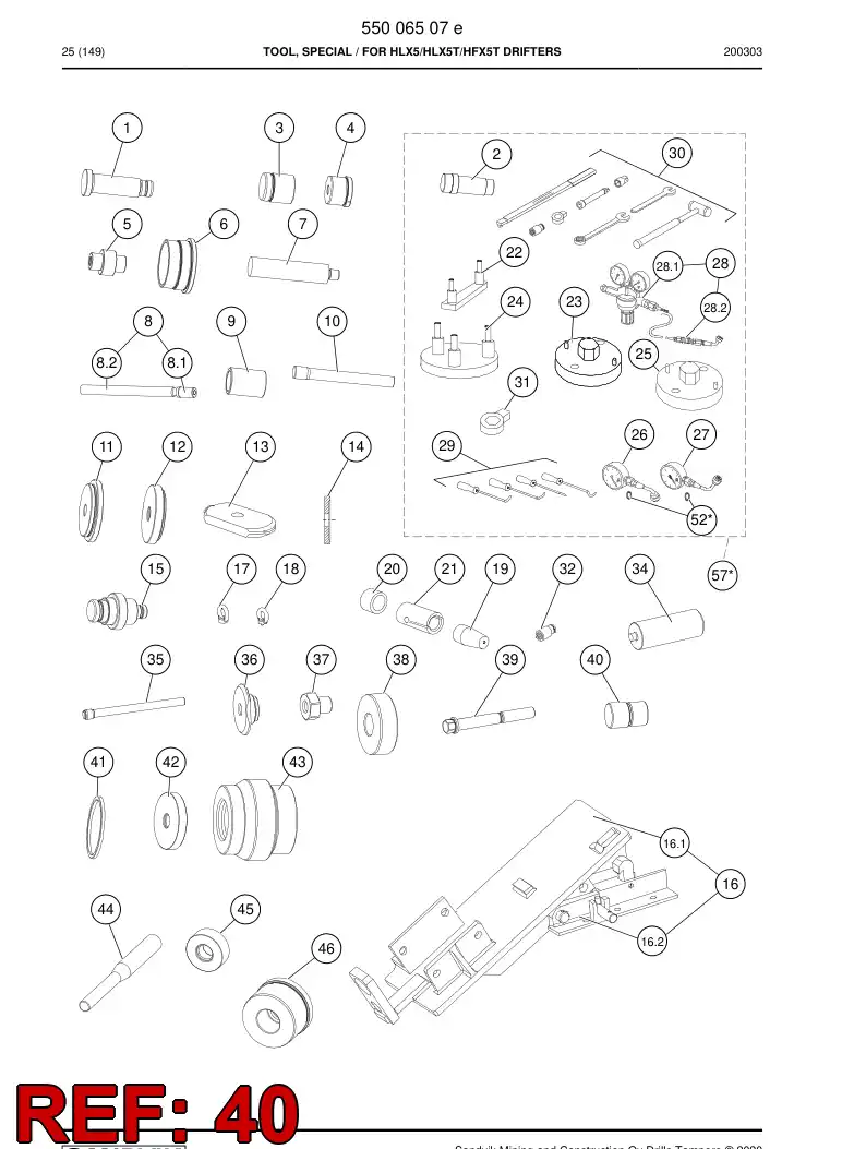 55039870d 550 398 70d Punch - Sandvik Technical Drawing