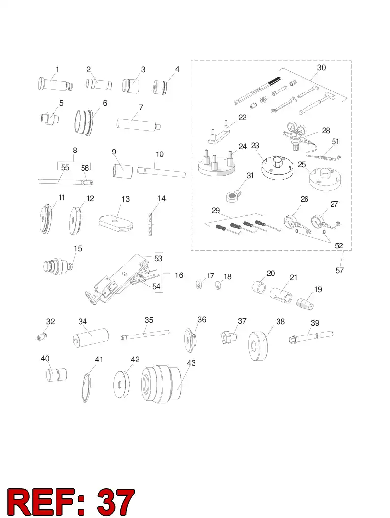 55039897 550 398 97 Nipple, Grease - Sandvik Technical Drawing