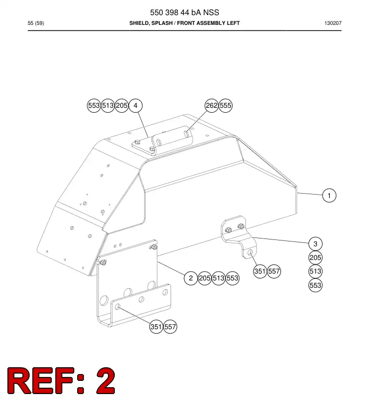 55039901c 550 399 01c Bracket, Mounting - Sandvik Technical Drawing