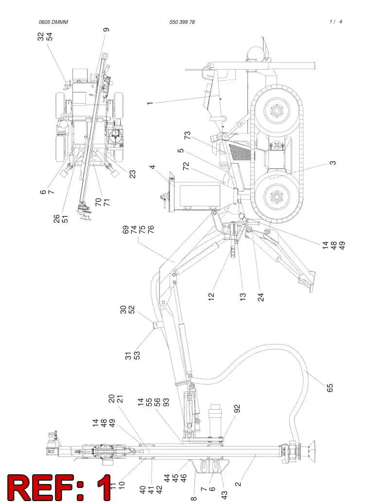 55039960 550 399 60 CARRIER - Sandvik Technical Drawing