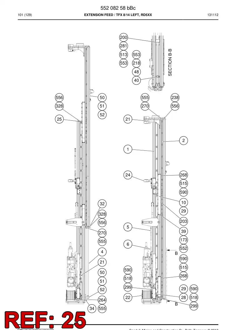 55040033c 550 400 33c Plate - Sandvik Technical Drawing