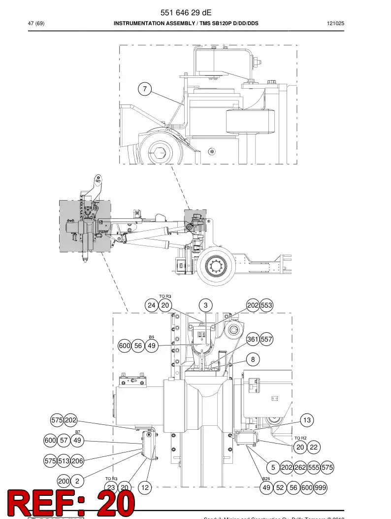 55040039 550 400 39 Cable, Pre-Wired Plug - Sandvik Technical Drawing