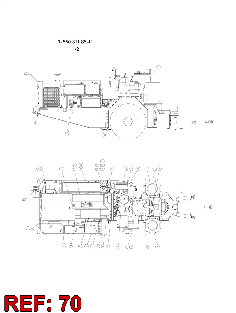 55040096 550 400 96 BRACKET - Sandvik Technical Drawing