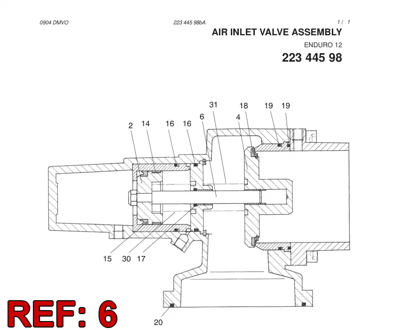 55040098 550 400 98 Rod, PISTON - Sandvik Technical Drawing