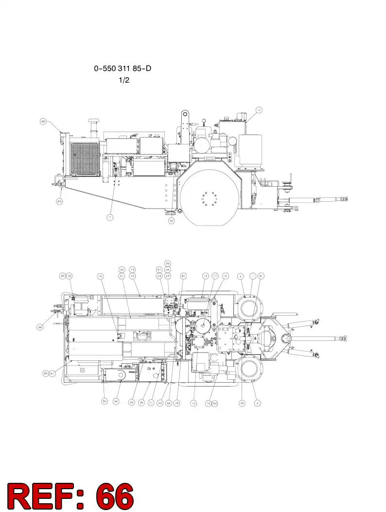 55040126 550 401 26 MOUNTING, REAR CARRIER END COVERS - Sandvik Technical Drawing