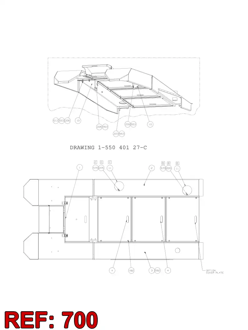 55040128 550 401 28 STEEL PARTS KIT - Sandvik Technical Drawing