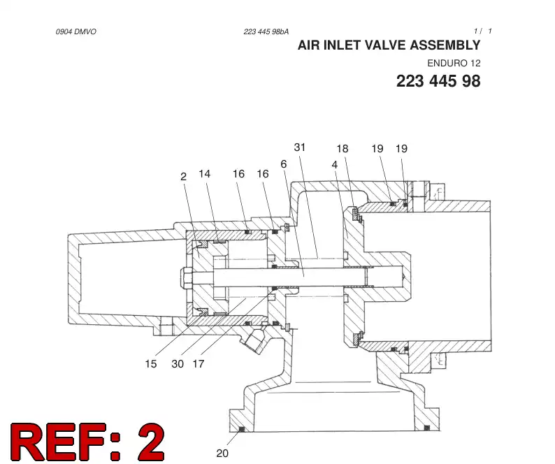 55040141 550 401 41 PISTON - Sandvik Technical Drawing
