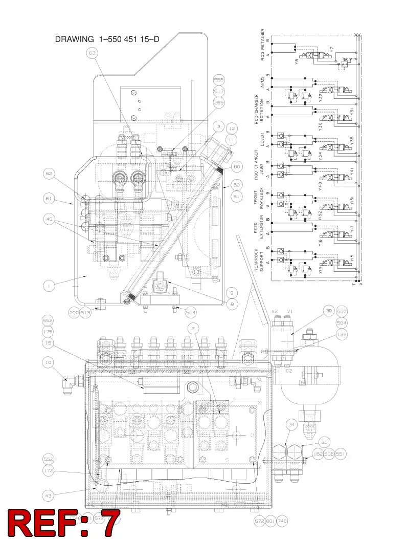 55040174 550 401 74 JUNCTION BOX ASSEMBLY - Sandvik Technical Drawing