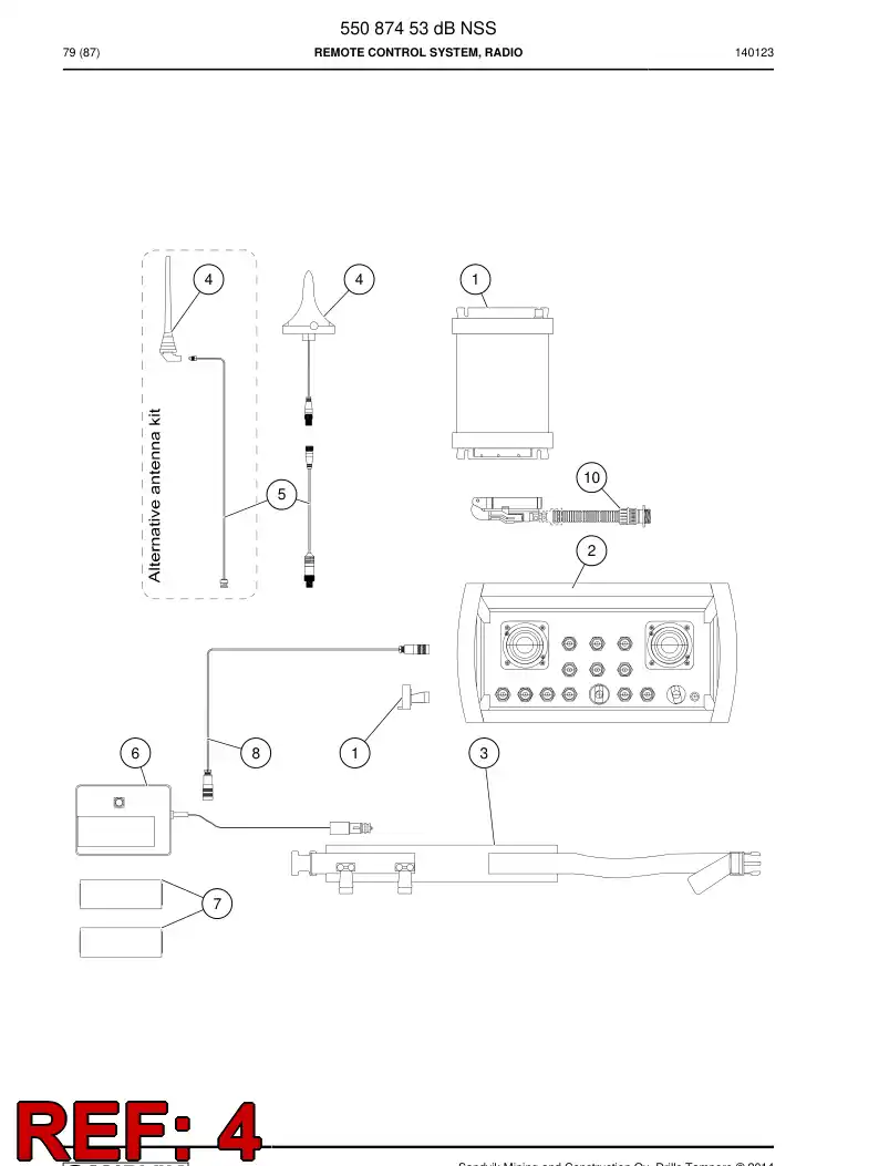 55040177c 550 401 77c Antenna - Sandvik Technical Drawing