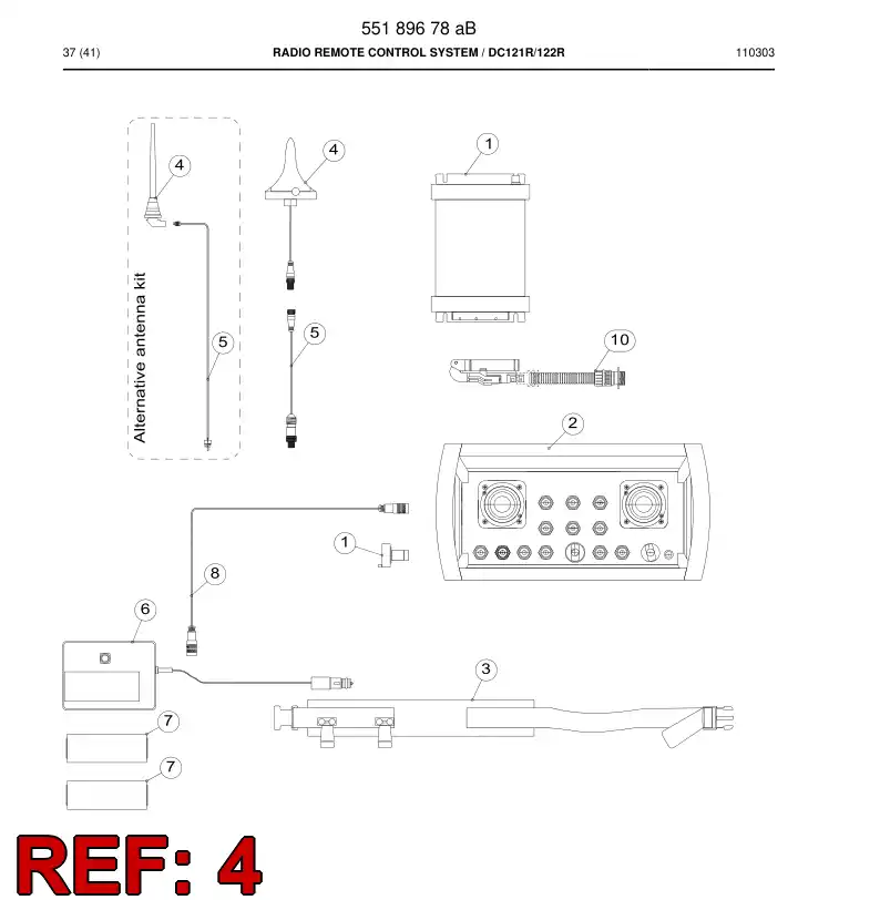 55040179a 550 401 79a Antenna - Sandvik Technical Drawing