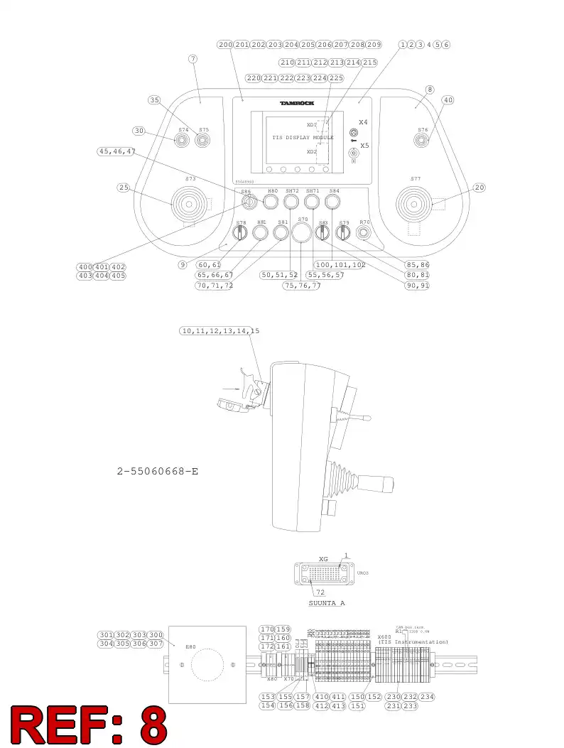 55040222 550 402 22 Decal - Sandvik Technical Drawing