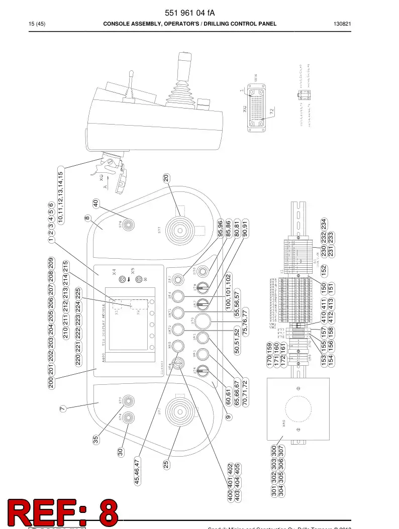 55040222a 550 402 22a Decal - Sandvik Technical Drawing