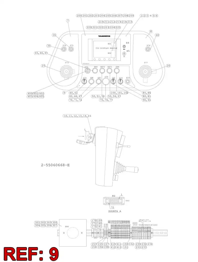 55040237 550 402 37 Decal - Sandvik Technical Drawing