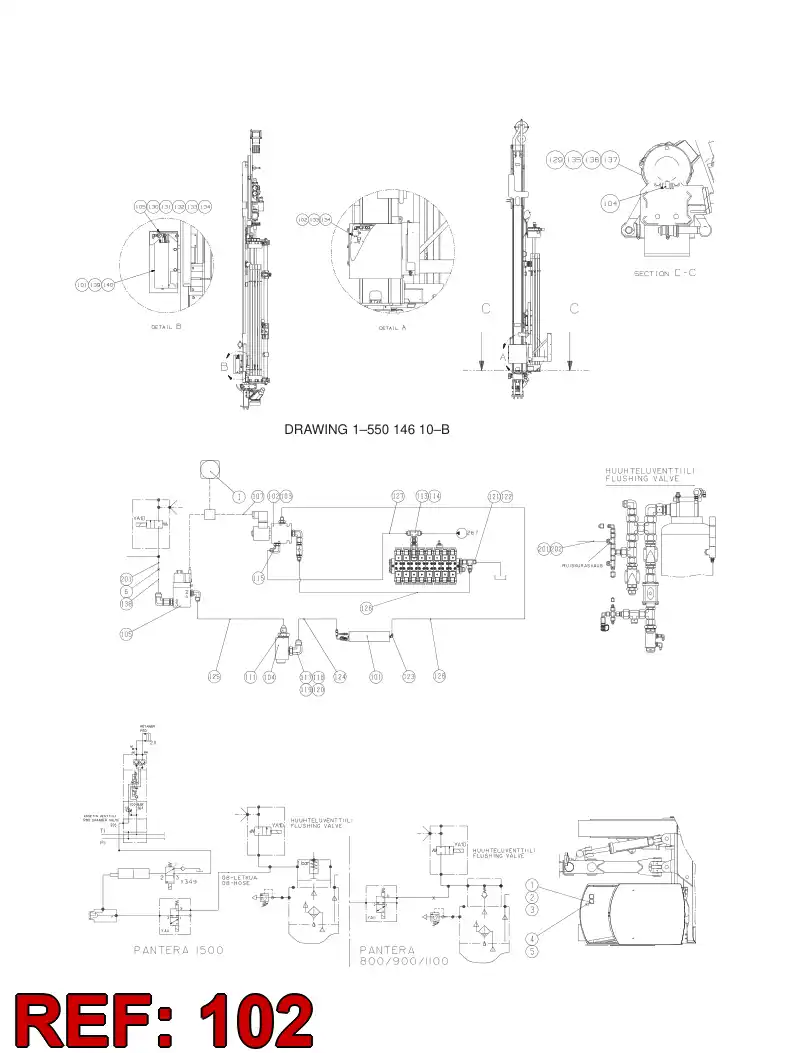 55040329 550 403 29 VALVE ASSEMBLY - Sandvik Technical Drawing
