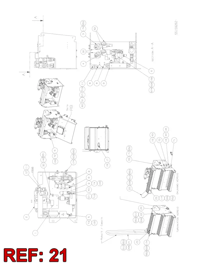 55040333 550 403 33 RAILING - Sandvik Technical Drawing