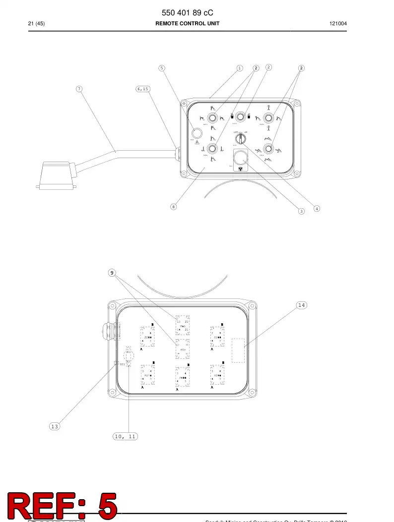 55040349 550 403 49 Lamp accessory - Sandvik Technical Drawing