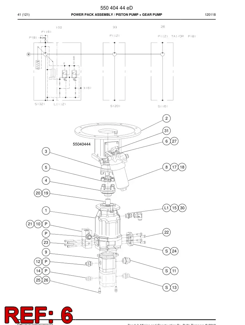 55040412a 550 404 12a Plate, Cover - Sandvik Technical Drawing