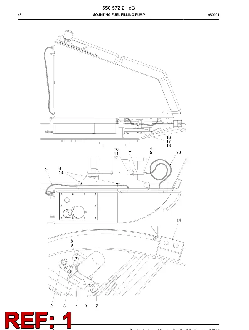 55040414a 550 404 14a Pump, Vane - Sandvik Technical Drawing