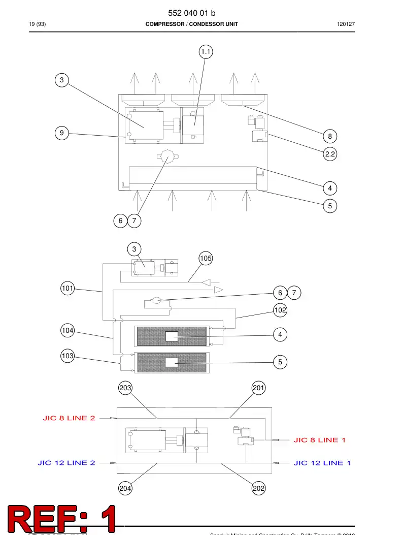 55040426 550 404 26 Seal kit - Sandvik Technical Drawing