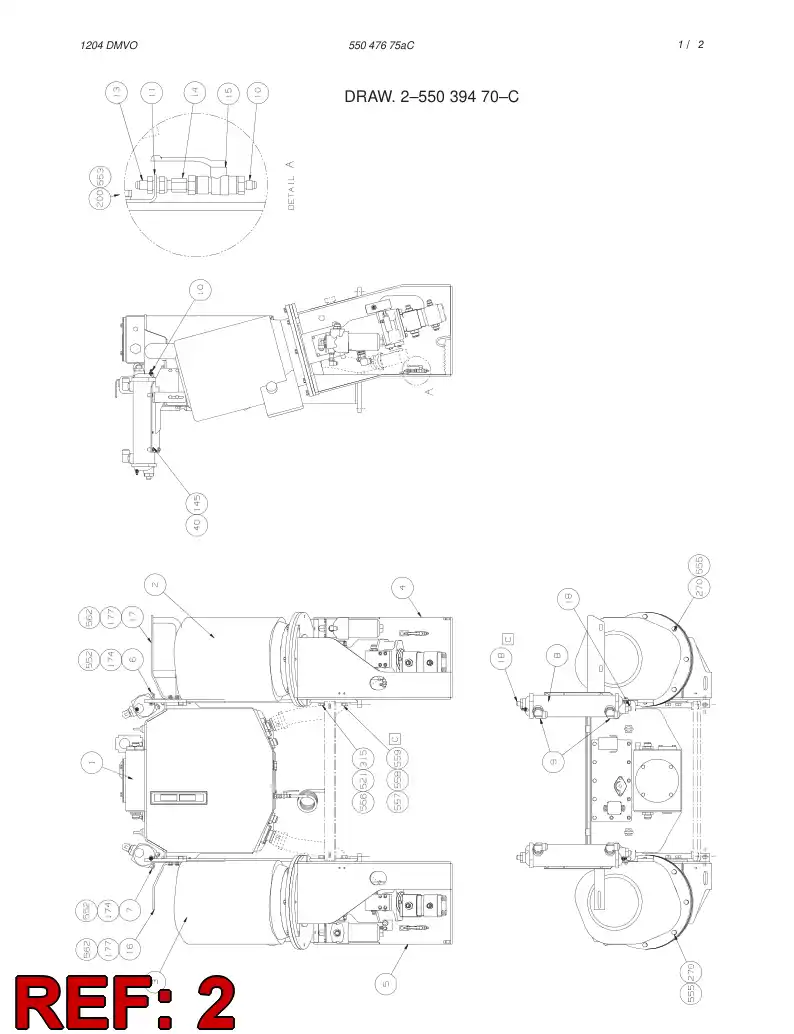 55040444 550 404 44 POWER PACK ASSEMBLY - Sandvik Technical Drawing
