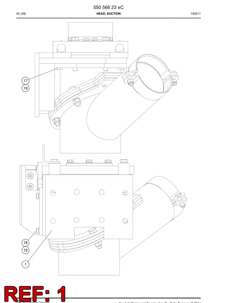 55040479b 550 404 79b Frame - Sandvik Technical Drawing