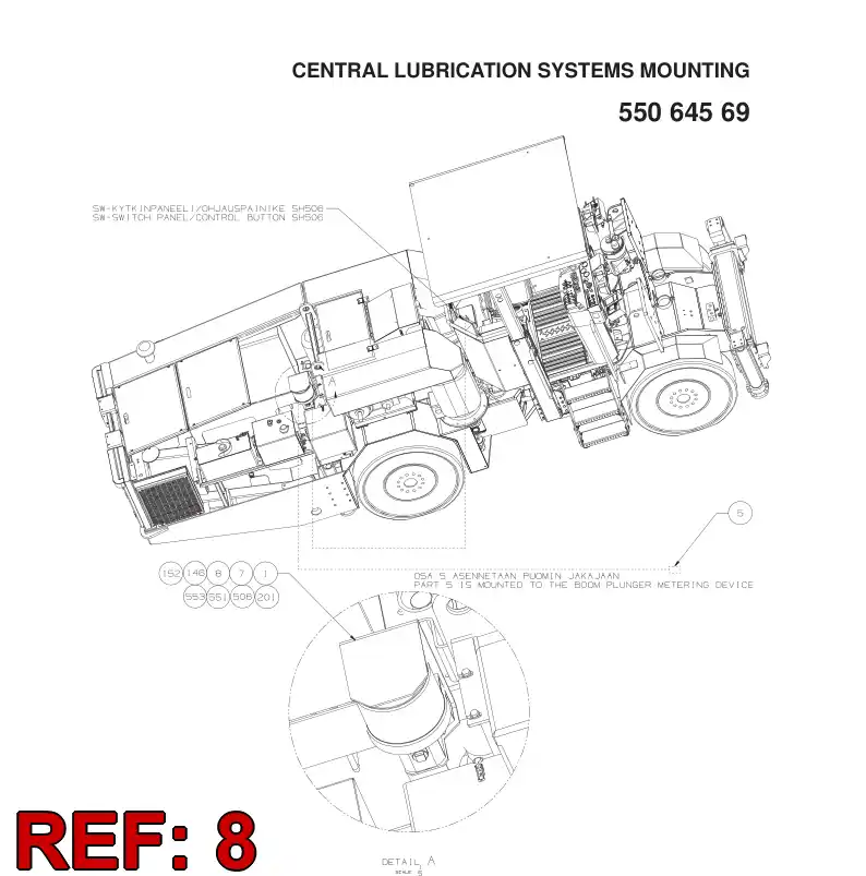 55040515 550 405 15 BRACKET - Sandvik Technical Drawing
