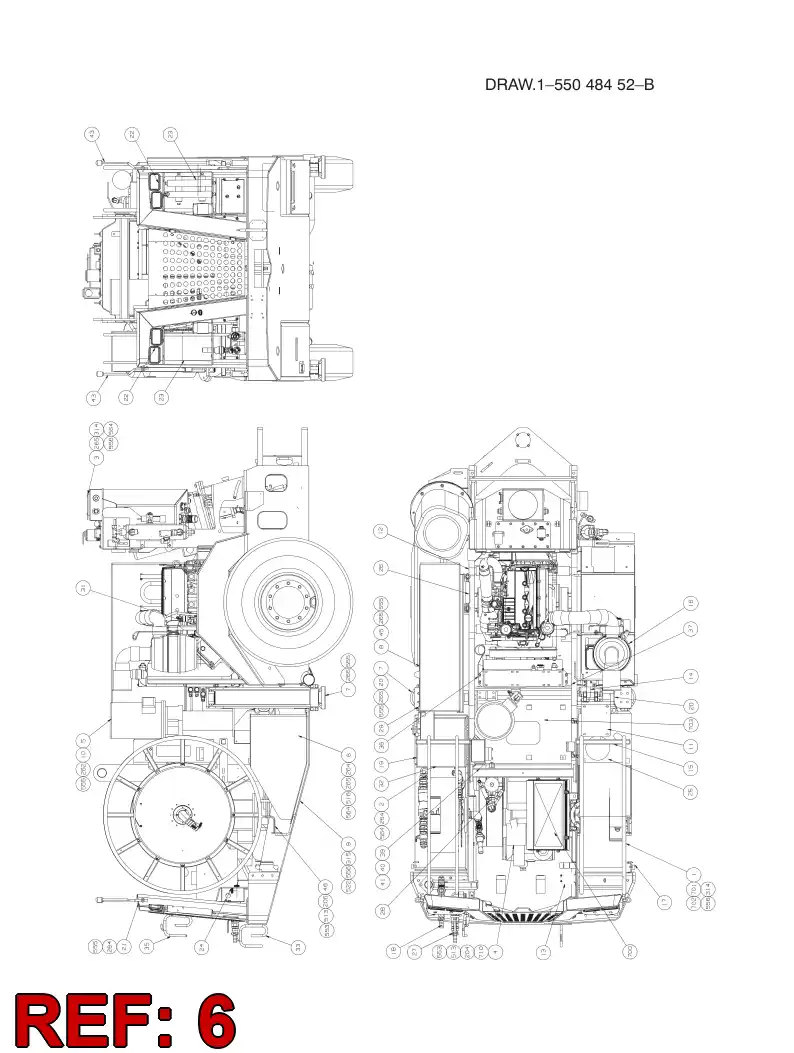 55040528 550 405 28 FUEL TANK ASSEMBLY - Sandvik Technical Drawing