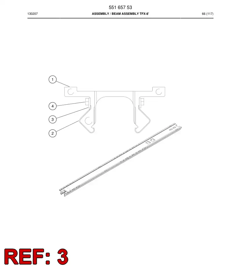 55040549a 550 405 49a Plate, Mounting - Sandvik Technical Drawing
