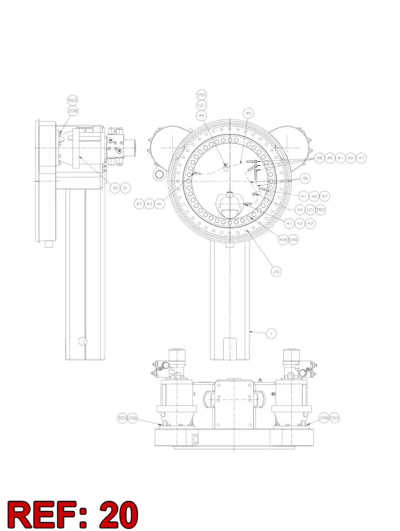 55040567 550 405 67 BEARING - Sandvik Technical Drawing