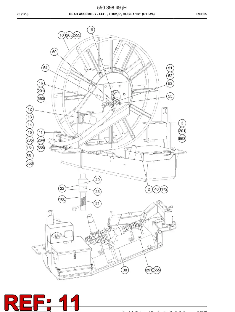 55040585b 550 405 85b Bracket - Sandvik Technical Drawing