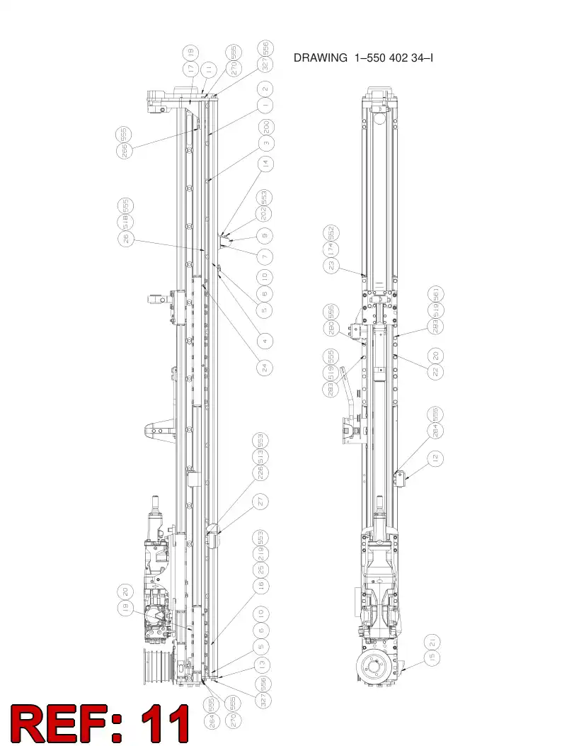 55040612 550 406 12 FRONT CENTRALIZER - Sandvik Technical Drawing