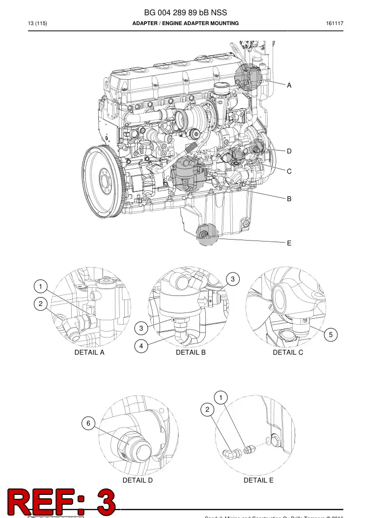 55040670 550 406 70 Straight thread adapter - Sandvik Technical Drawing