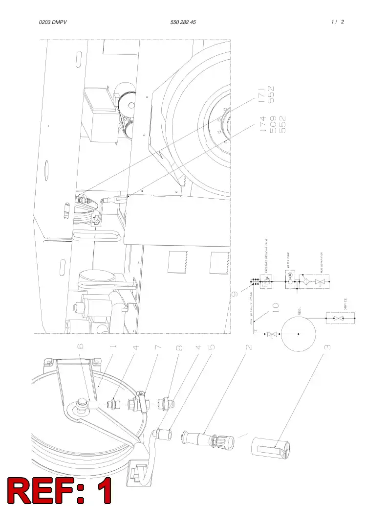 55040697 550 406 97 HYDRAULIC DIAGRAM - Sandvik Technical Drawing