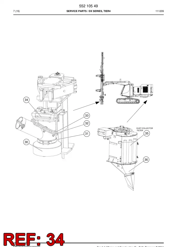 55040711a 550 407 11a Plate - Sandvik Technical Drawing