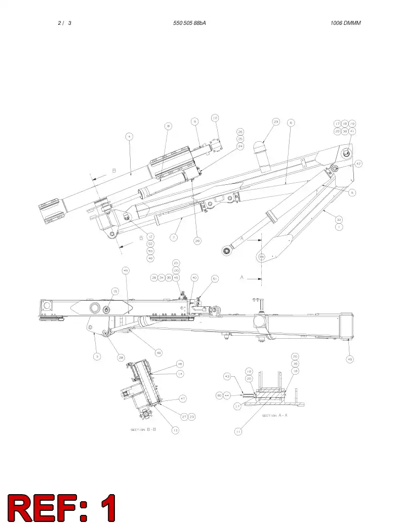 55040746 550 407 46 BOOM - Sandvik Technical Drawing