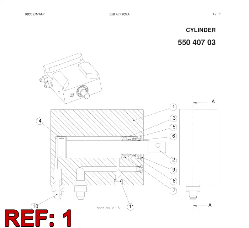 55040759 550 407 59 Frame - Sandvik Technical Drawing