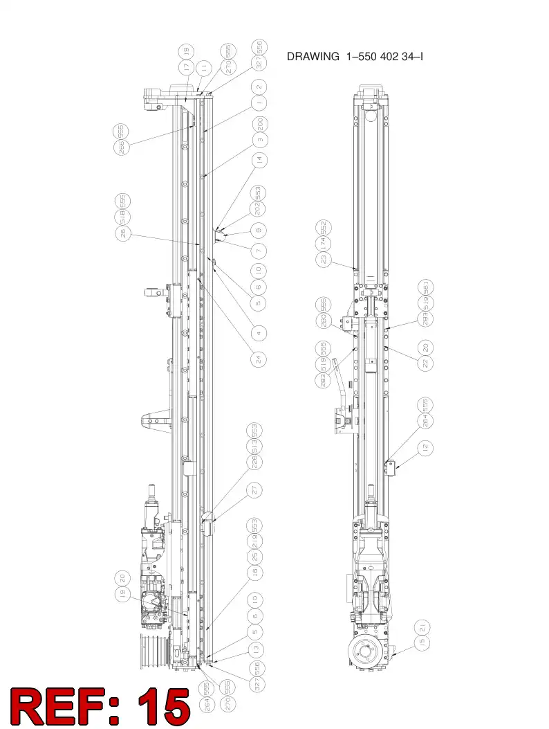 55040796 550 407 96 STOPPING DEVICE - Sandvik Technical Drawing