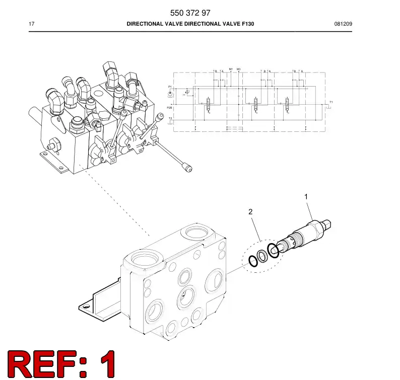 55040867 550 408 67 Pressure relief valve - Sandvik Technical Drawing