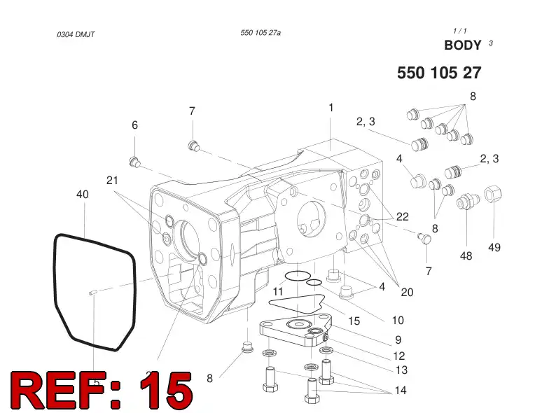 55040906 550 409 06 O-RING - Sandvik Technical Drawing