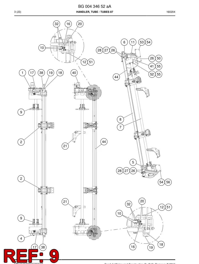 55040931 550 409 31 Components, Assembly - Sandvik Technical Drawing